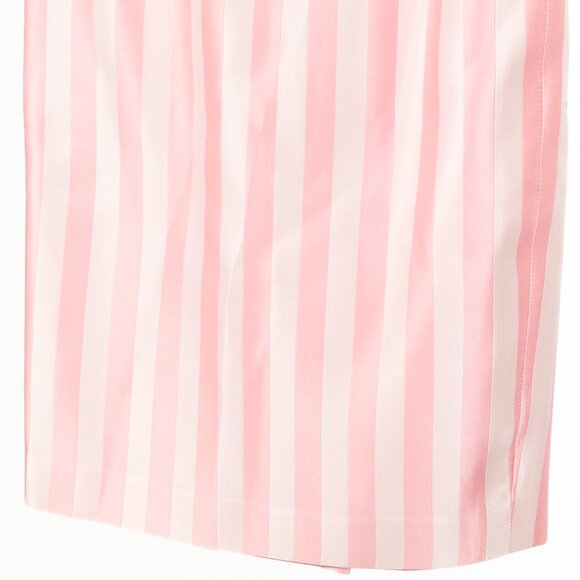 Escada Couture Pink-Striped Silk-Satin Pencil Skirt - Picture 5 of 8